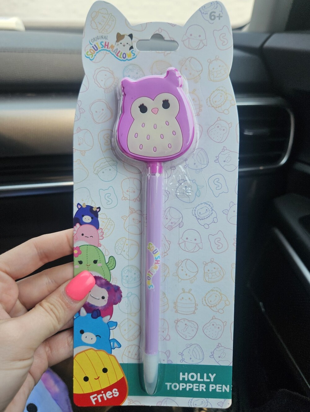NWT Squishmallows Holly Purple Owl Topper Pen